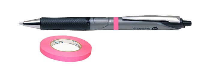 Customised Pen with Neon Tape