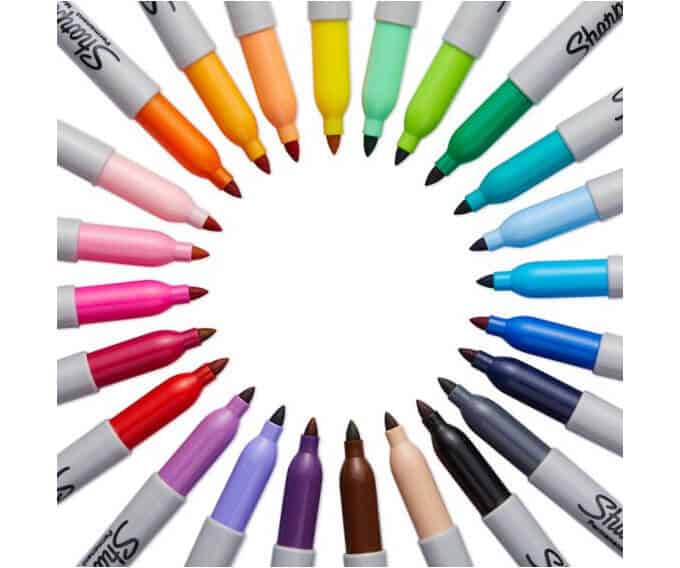 Sharpie fine Point colour wheel