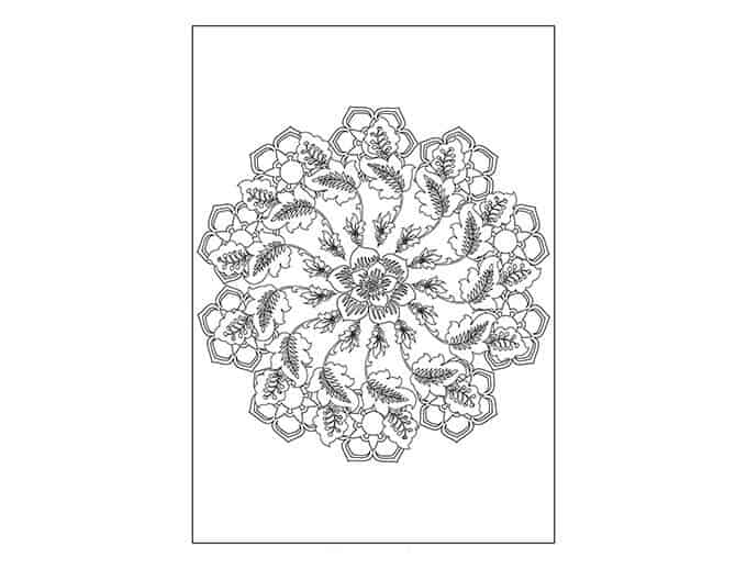 Mandela Colouring Design