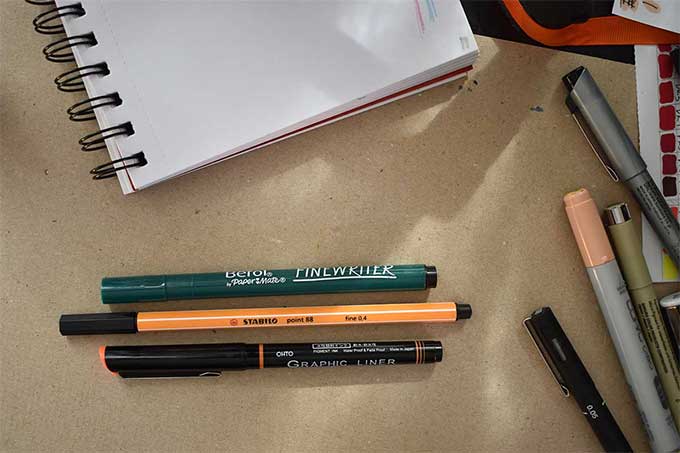 Anspire My Drawing Using Various Fineliner Pens 2