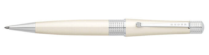 Cross-Beverly-Pearlescent-White-Lacquer-Ballpoint-Pen Cross Beverly Pearlescent White Lacquer Ballpoint Pen