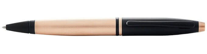Cross-Calais-Brushed-Rose-Gold-Plate-and-Black-Lacquer-Ballpoint-Pen Cross Calais Brushed Rose Gold Plate and Black Lacquer Ballpoint Pen
